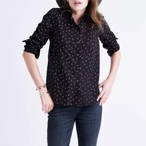 Madewell shrunken ex-boyfriend crescent moon top